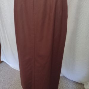 Pendleton Wool Midi Career Pencil Skirt Brown Lined Timeless Quality